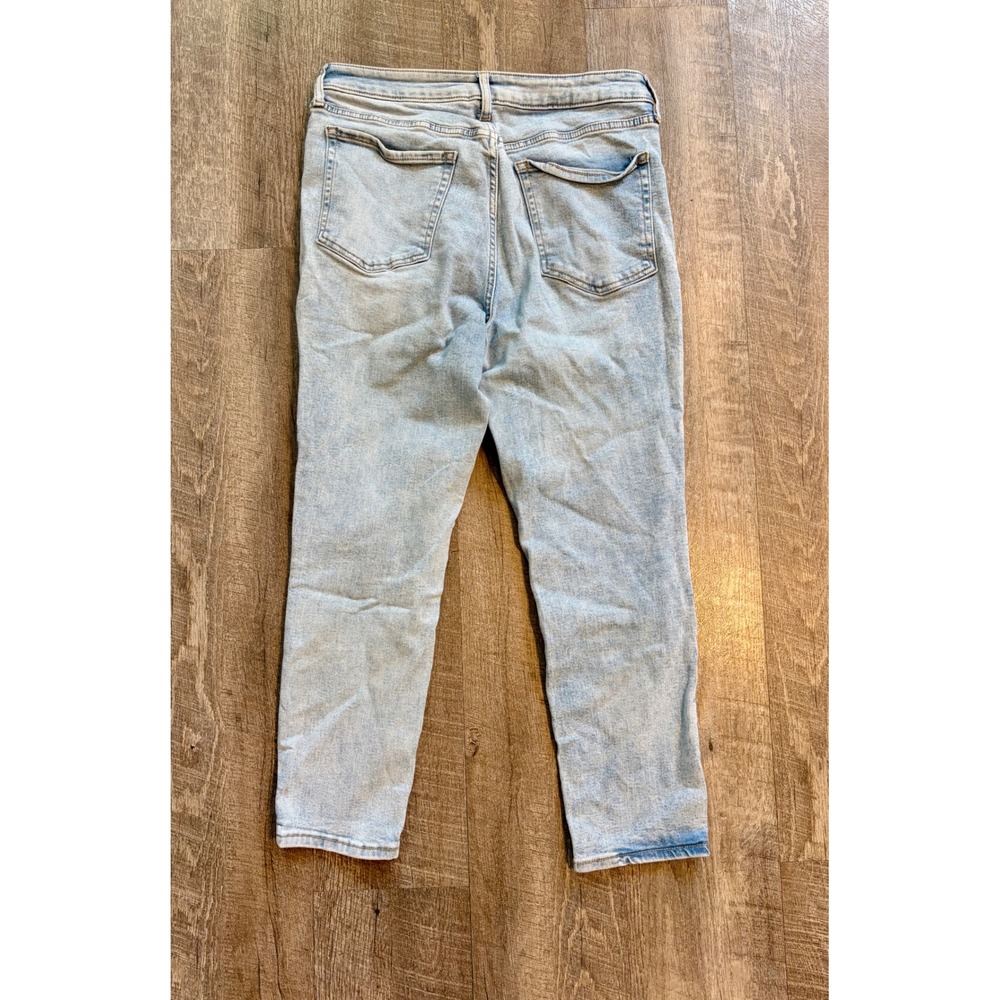 Old Navy OG Straight High Rise Light Wash Button Fly Extra Stretch Jeans Mens 14 - Picture 4 of 4